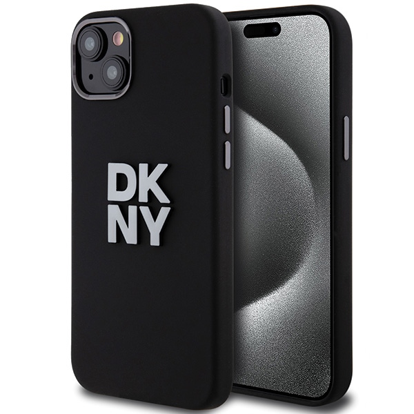 DKNY DKHCP15MSMCBSK iPhone 15 Plus / 14 Plus 6.7" black hardcase Liquid Silicone Metal Logo