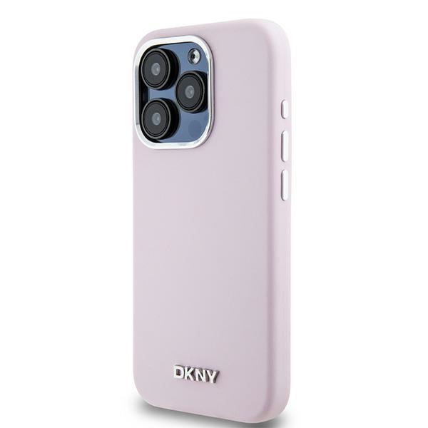 DKNY DKHMP14LSMCHLP iPhone 14 Pro 6.1" pink hardcase Liquid Silicone Small Metal Logo MagSafe - Image 2