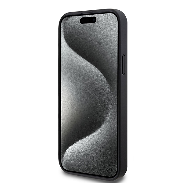 DKNY DKHMP15MPSHRPSK iPhone 15 Plus / 14 Plus 6.7 inch black hardcase Leather Monogram Pattern Metal - Image 5