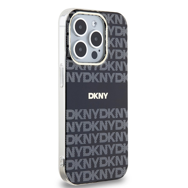 DKNY DKHMP13LHRHSEK iPhone 13 Pro / 13 6.1 inch black hardcase IML Mono & Stripe MagSafe - Image 4