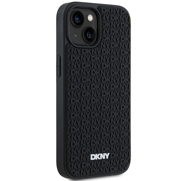 DKNY DKHCP15S3DRPWK iPhone 15 / 14 / 13 6.1" black hardcase 3D Rubber Repeat Pattern - Image 4