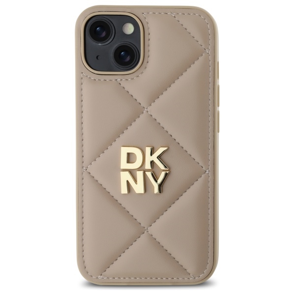 DKNY DKHCP14SPQDSLE iPhone 14 6.1" beige Quilted Stack Logo - Image 3