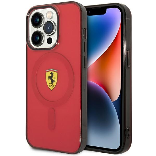 Ferrari FEHMP14LURKR iPhone 14 Pro 6,1" red hardcase Translucent Magsafe