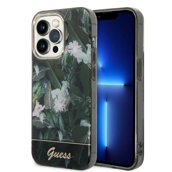 Guess GUHCP14LHGJGHA iPhone 14 Pro 6,1" green hardcase Jungle Collection
