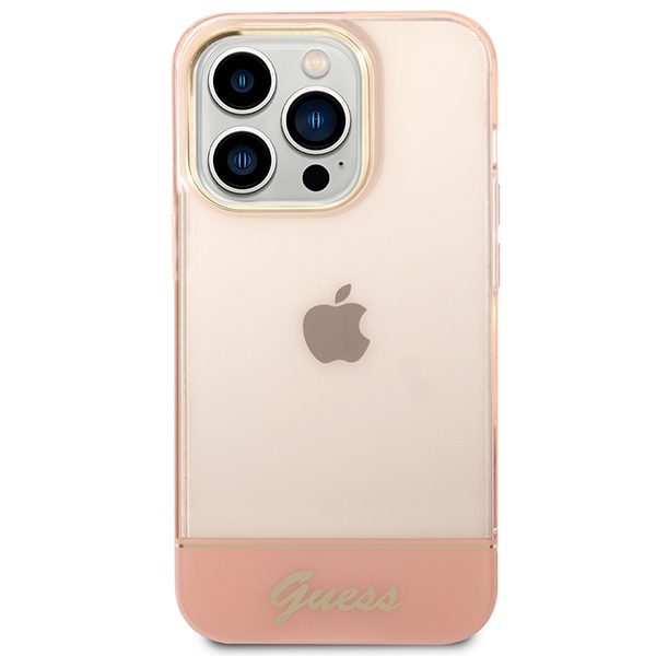 Guess GUHCP14XHGCOP iPhone 14 Pro Max 6,7" pink hardcase Translucent - Image 3