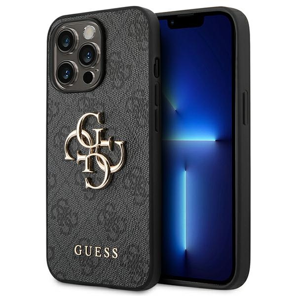 Guess GUHCP14L4GMGGR iPhone 14 Pro 6,1" grey hardcase 4G Big Metal Logo