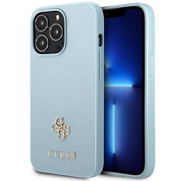 Guess GUHCP13LPS4MB iPhone 13 Pro / 13 6,1" /blue hardcase Saffiano 4G Small Metal Logo