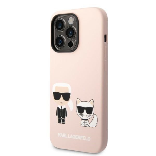 Karl Lagerfeld KLHMP14XSSKCI iPhone 14 Pro Max 6,7" hardcase light pink Silicone Karl & C - Image 2
