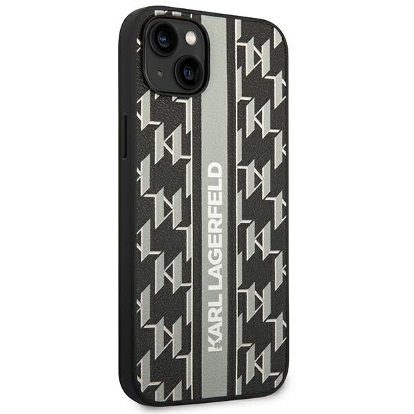 Karl Lagerfeld KLHCP14MPGKLSKG iPhone 14Plus / 15 Plus 6,7" hardcase grey Monogram Stripe - Image 4