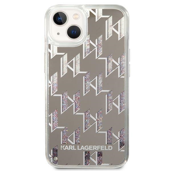 Karl Lagerfeld KLHCP14SLMNMS iPhone 14/ 15 / 13 6,1" hardcase silver Liquid Glitter Monogram - Image 3