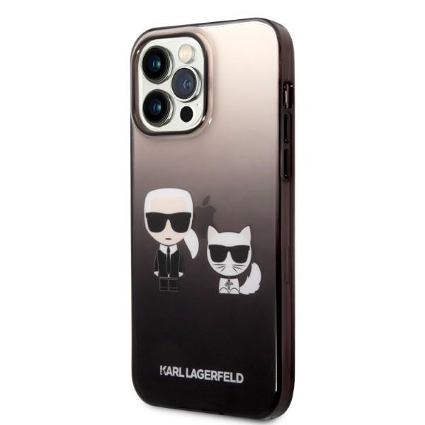 Karl Lagerfeld KLHCP14LTGKCK iPhone 14 Pro 6,1" hardcase black Gradient Ikonik Karl & Choupette - Image 2