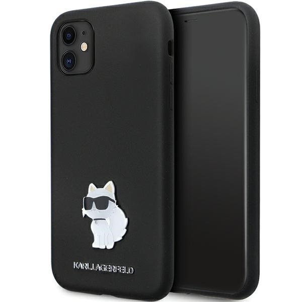 Karl Lagerfeld KLHCN61SMHCNPK iPhone 11/ Xr 6.1" black hardcase Silicone C Metal Pin