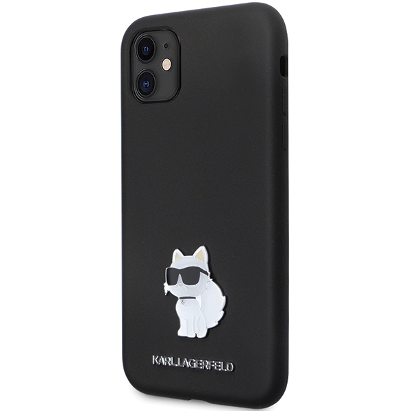 Karl Lagerfeld KLHCN61SMHCNPK iPhone 11/ Xr 6.1" black hardcase Silicone C Metal Pin - Image 2