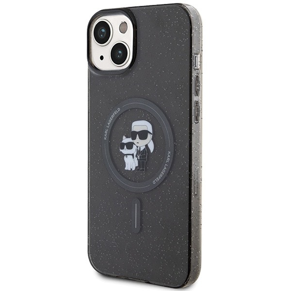 Karl Lagerfeld KLHMP15SHGKCNOK iPhone 15/ 14 / 13 6.1" black hardcase Karl&Choupette Glitter - Image 2