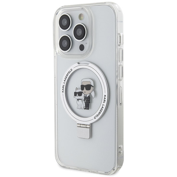 Karl Lagerfeld KLHMP13XHMRSKCH iPhone 13 Pro Max 6.7" white hardcase Ring Stand Karl&Choupettte - Image 2