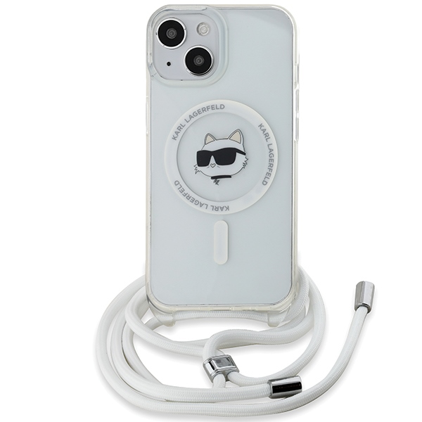 Karl Lagerfeld KLHMP15SHCCHNT iPhone 15/ 14 / 13 6.1" hardcase transparent IML Choupette Head & Cord - Image 2