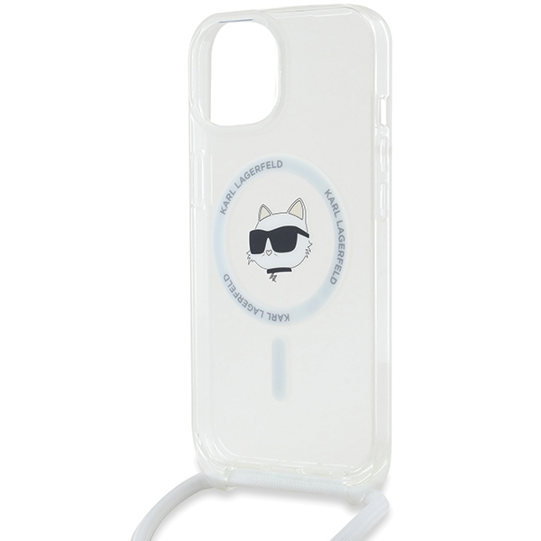 Karl Lagerfeld KLHMP15SHCCHNT iPhone 15/ 14 / 13 6.1" hardcase transparent IML Choupette Head & Cord - Image 5