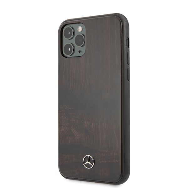 Mercedes MEHCN58VWOBR iPhone 11 Pro hard case brown Wood Line Rosewood - Image 2