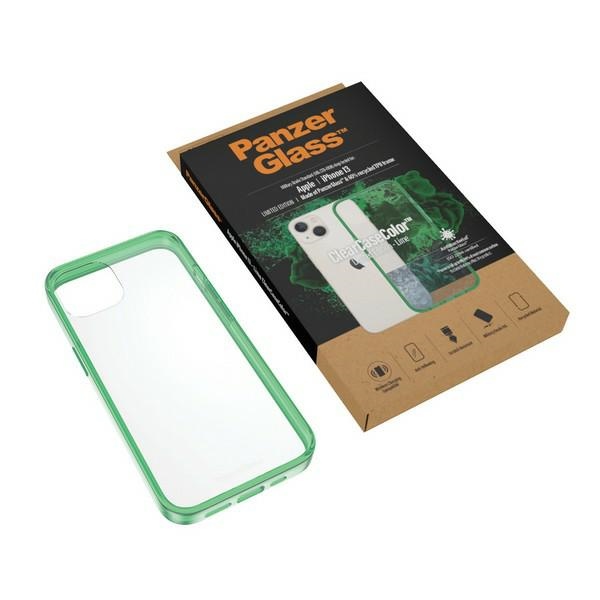 PanzerGlass ClearCase iPhone 13 / 14 /15 6,1" Antibacterial Military grade Lime 0334 - Image 5