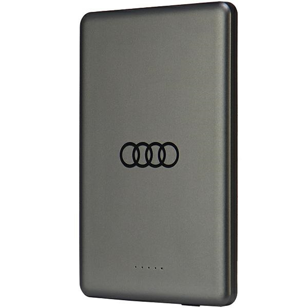 Audi 15W Wireless Power Bank 5000mAh Gray Big Logo MagSafe AU-MWPB5000-GT/D1-GY