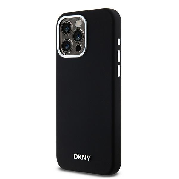 DKNY DKHMP15XSMCHLK iPhone 15 Pro Max 6.7" black hardcase Liquid Silicone Small Metal Logo MagSafe - Image 2