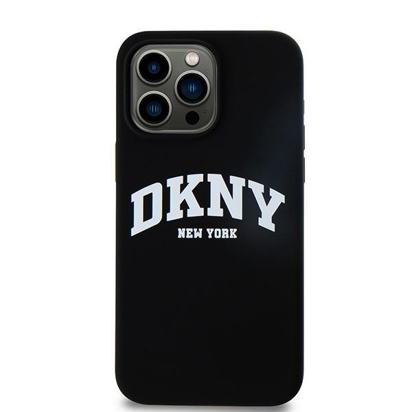 DKNY DKHMP15XSNYACH iPhone 15 Pro Max 6.7" black hardcase Liquid Silicone White Printed Logo MagSafe - Image 3