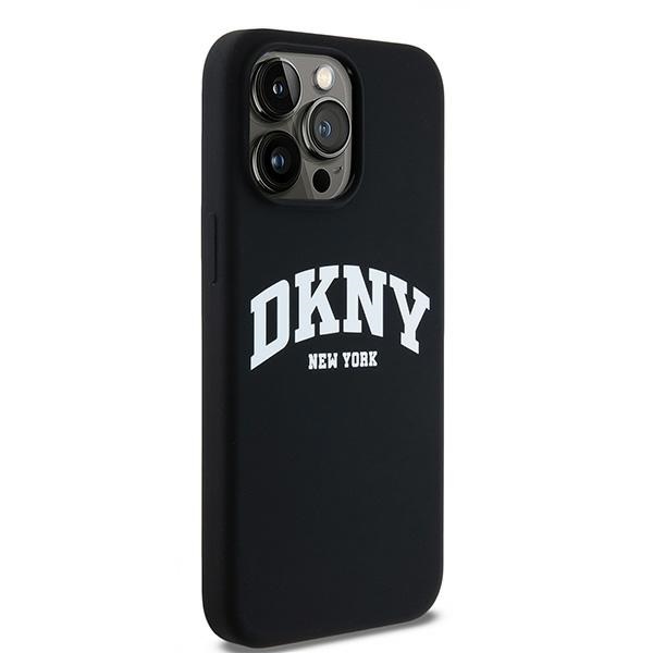 DKNY DKHMP15XSNYACH iPhone 15 Pro Max 6.7" black hardcase Liquid Silicone White Printed Logo MagSafe - Image 4