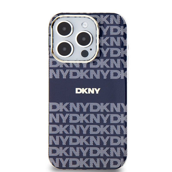 DKNY DKHMP15XHRHSEB iPhone 15 Pro Max 6.7" inch blue hardcase IML Mono & Stripe MagSafe - Image 3