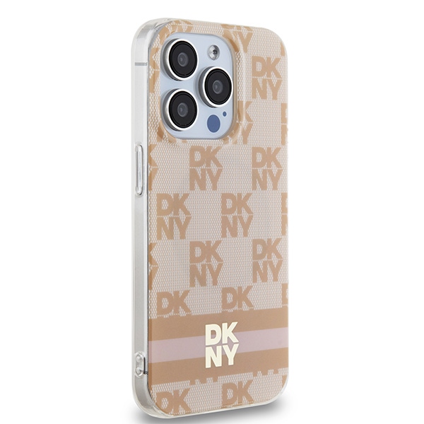 DKNY DKHMP15XHCPTSP iPhone 15 Pro Max 6.7 inch pink hardcase IML Checkered Mono Pattern & Printed St - Image 4
