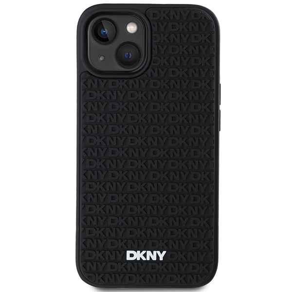 DKNY DKHCP15M3DRPWK iPhone 15 Plus / 14 Plus 6.7" black hardcase 3D Rubber Repeat Pattern - Image 3