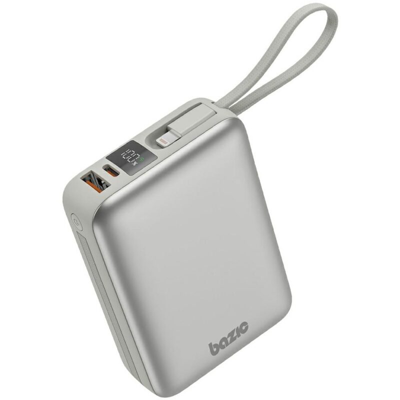 PowerBank 4in1 Bazic Fusion Mini 20000mAh cable USB-C/Lightning grey