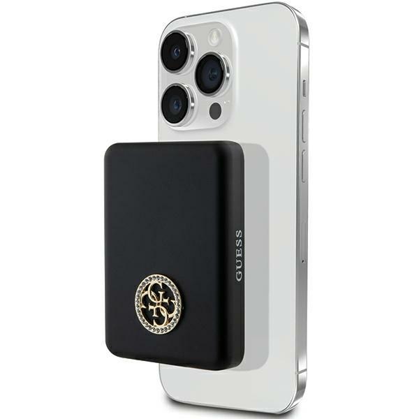 Guess Induction Powerbank 5W GUPBM3AL4DMK 3000mAh black MagSafe 4G Strassed Metal Logo