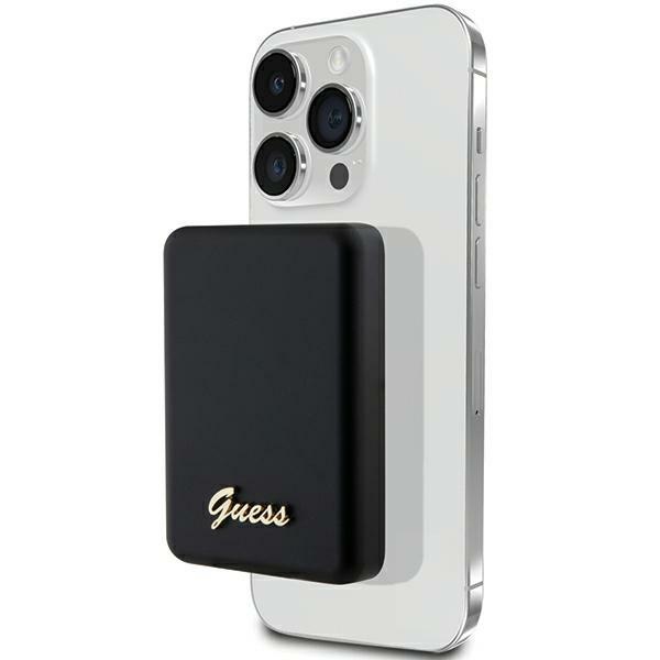 Guess Induction Powerbank 15W GUPBM5ALGSGK 5000mAh black MagSafe Metal Script Logo