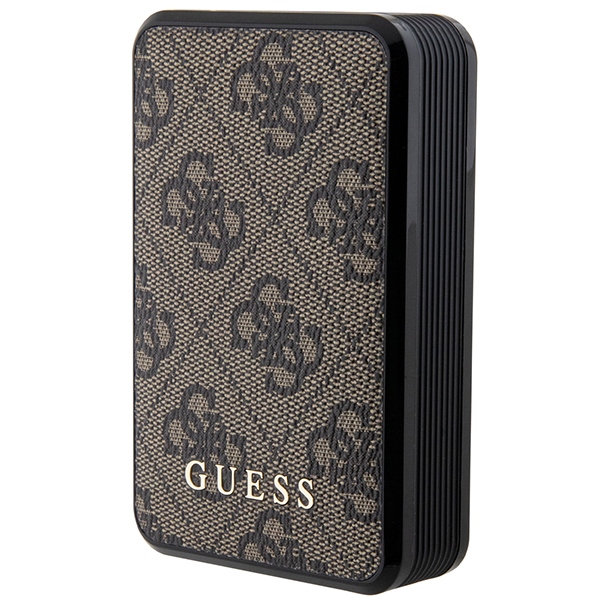 Guess Powerbank 18W GUPB10DP4GEGW 10000mAh brown 4G Leather Metal Logo