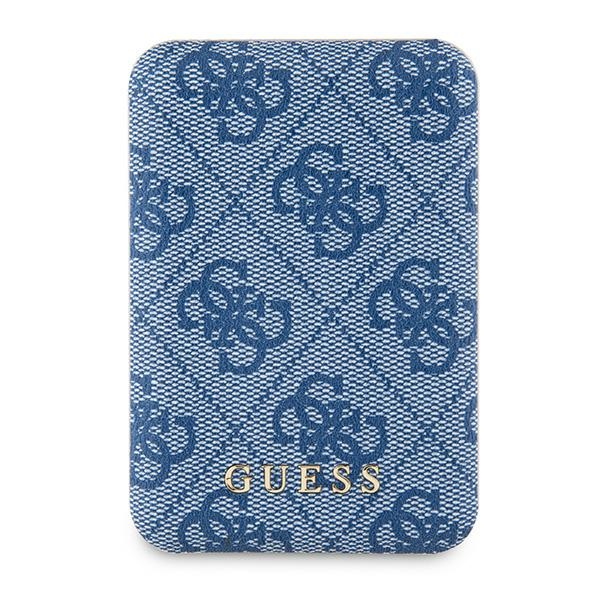 Guess Induction Powerbank 15WGUPB5FP4EMGB 5000mAh blue 4G Leather Metal Logo MagSafe
