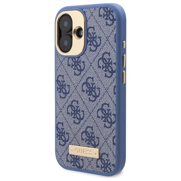 Guess GUHMP16SU4GPRB iPhone 16 6.1" blue hardcase 4G Logo Plate MagSafe - Image 2