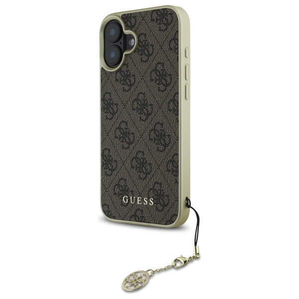 Guess GUHCP16SGF4GBR iPhone 16 6.1" brown hardcase 4G Charms Collection - Image 2