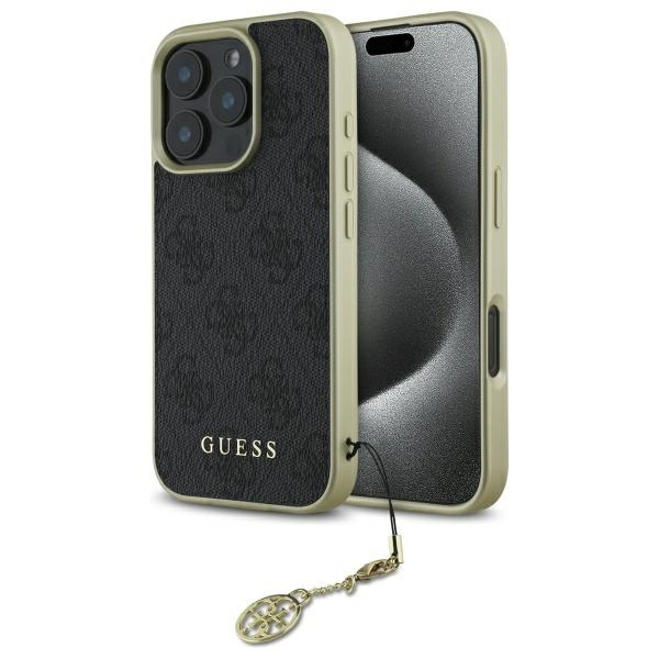 Guess GUHCP16XGF4GGR iPhone 16 Pro Max 6.9" black hardcase 4G Charms Collection