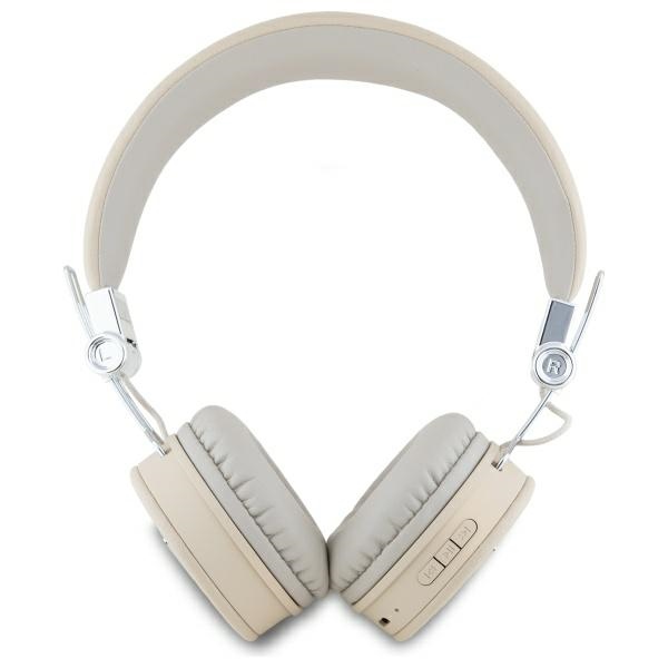 Guess Over-Ear Bluetooth Headphones ENC GUBH70PGTSPSE beige Grained Classic Round Shape - Image 3