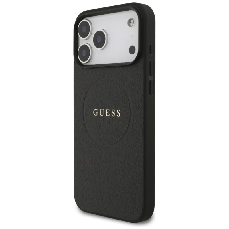 Guess Grained Ring MagSafe case for iPhone 17 Pro Max black - Image 2