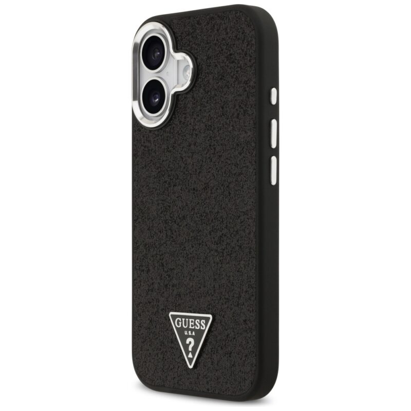 Case Guess Glitter Triangle Logo MagSafe for iPhone 17 black - Image 2