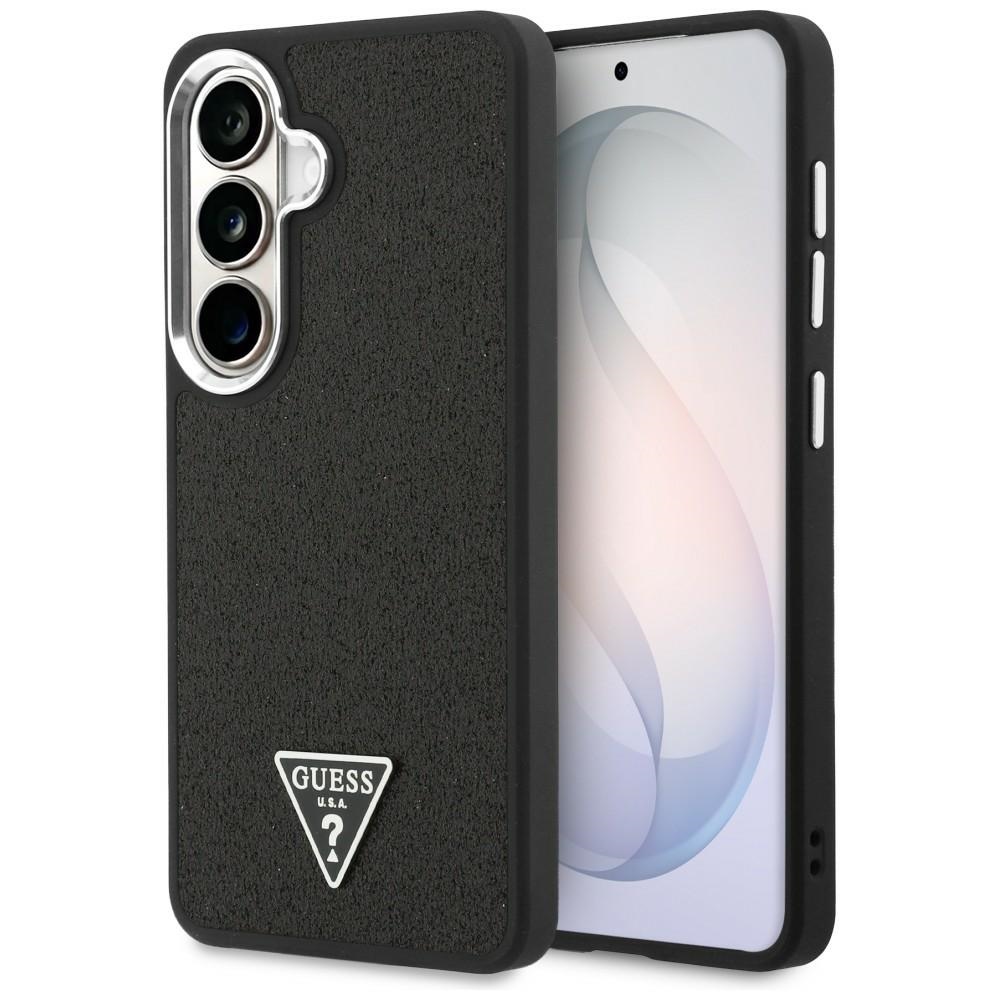 Case Guess Fixed Glitter Triangle MagSafe for Samsung Galaxy S26 Plus black