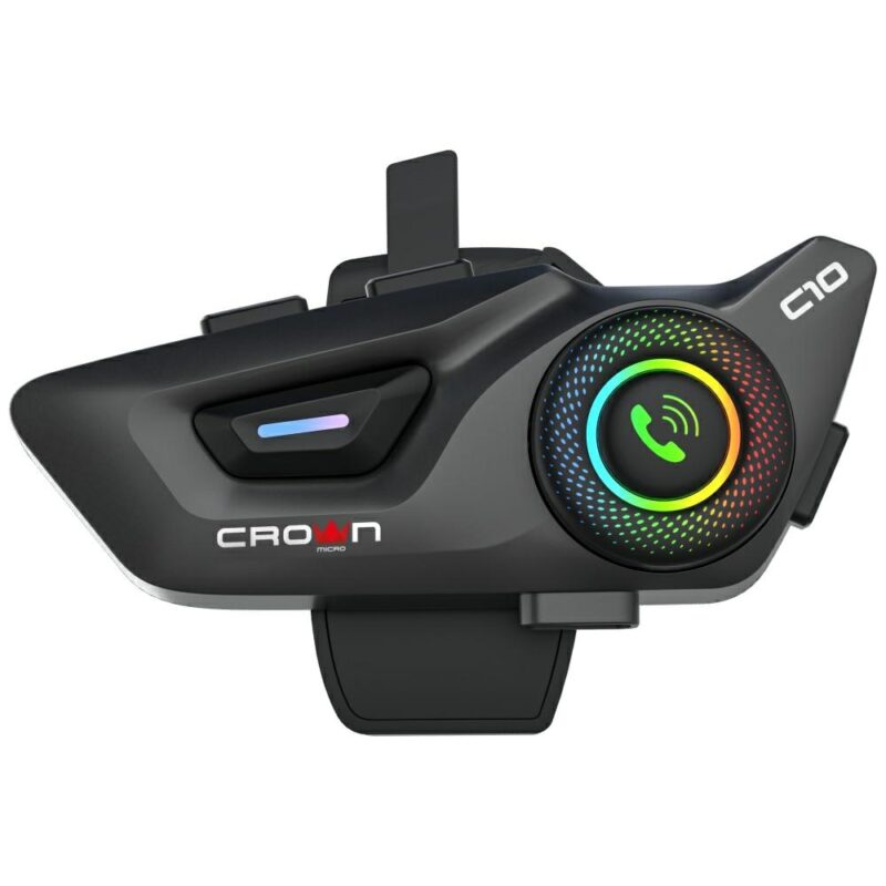 Motorcycle intercom Crown C10 Bluetooth 5.3 black