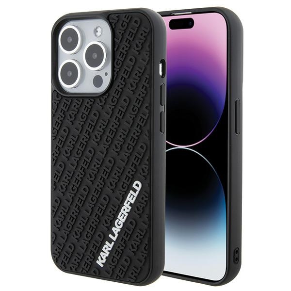 Karl Lagerfeld KLHCP15L3DMKRLK iPhone 15 Pro 6.1" black hardcase 3D Rubber Multi Logo