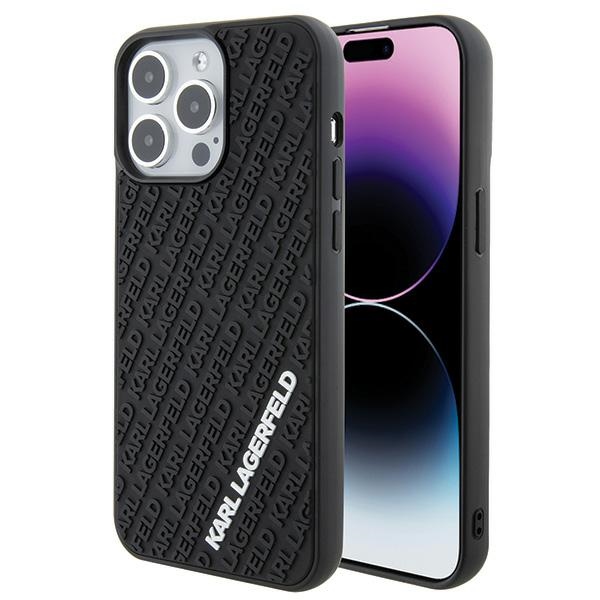 Karl Lagerfeld KLHCP15X3DMKRLK iPhone 15 Pro Max 6.7" black hardcase 3D Rubber Multi Logo