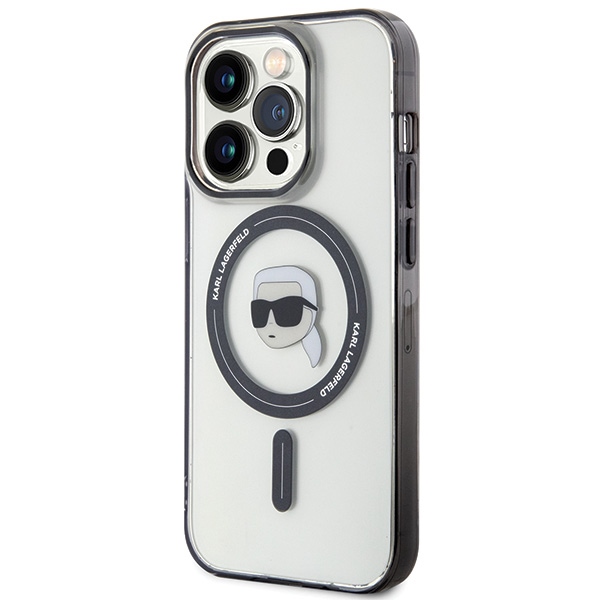 Karl Lagerfeld KLHMP15XHKHNOTK iPhone 15 Pro Max 6.7" transparent hardcase IML Karl`s Head MagSafe - Image 2