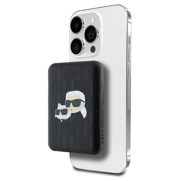 Karl Lagerfeld Induction Powerbank KLPB5FPGKSKCHK 16W 5000mAh black Karl&Choupette Head Pin M