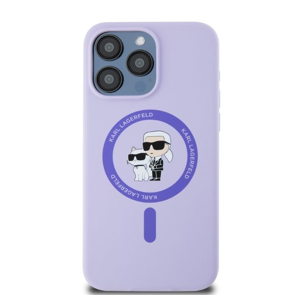 Karl Lagerfeld KLHMP15XSCMKCRHU iPhone 15 Pro Max 6.7" purple hardcase Silicone Karl&Choupe Heads - Image 3