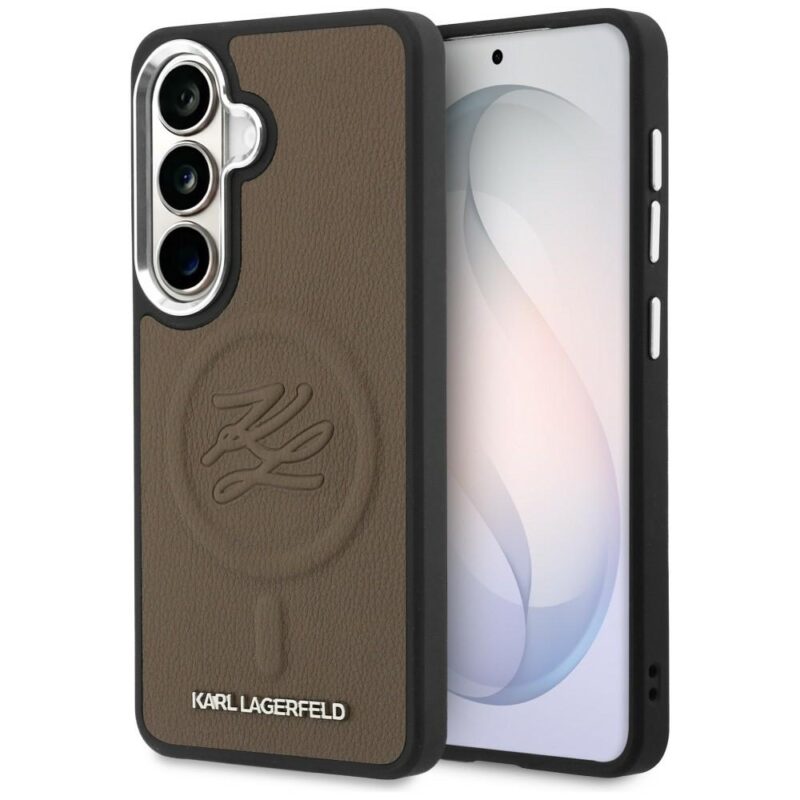 Case Karl Lagerfeld Embossed Ring        Initials MagSafe for Samsung Galaxy S26 brown