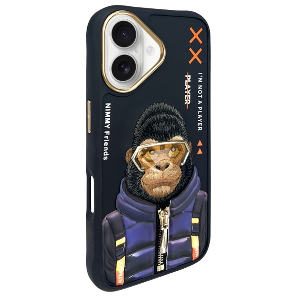 Nimmy case iPhone 16 6.1" black Cool&Cute 2.0 Monkey - Image 2